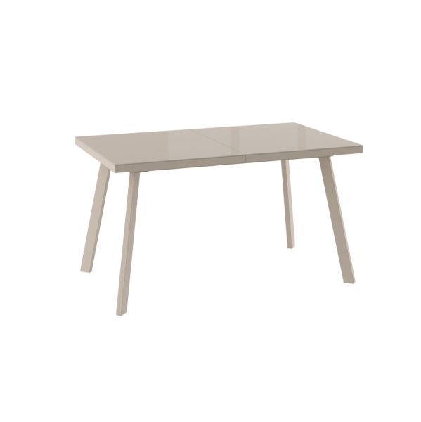 Стол BORG-140, раздвижной со стеклом 140(180)х85, КАПУЧИНО/КАПУЧИНО)